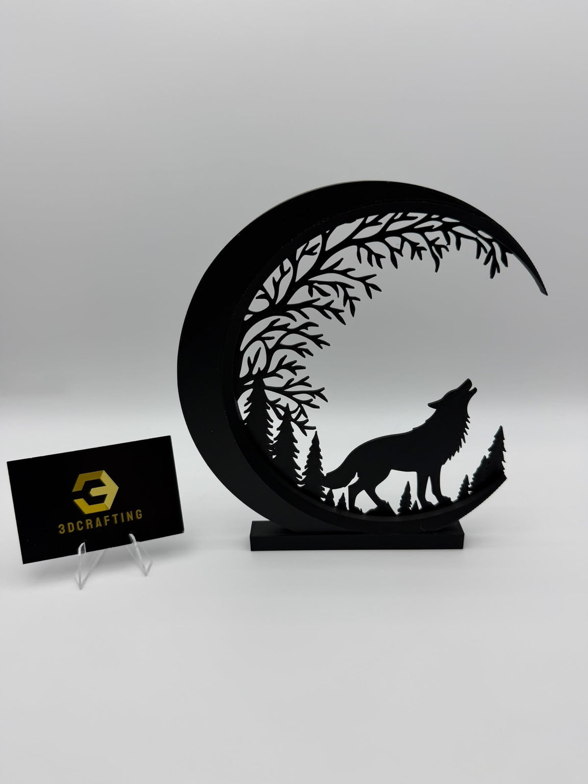 Loup sous la lune – 3DCrafting
