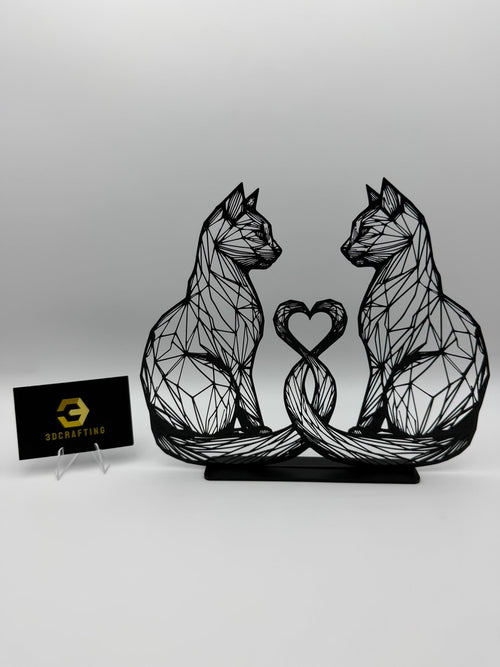 Amour des chats – line art – 3DCrafting