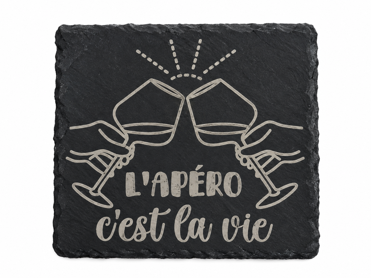 Ardoise apéro « L'apéro c'est la vie » – 3DCrafting