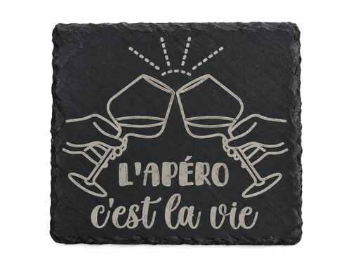 Ardoise apéro « L'apéro c'est la vie » – 3DCrafting