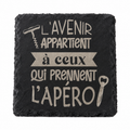 Ardoise apéro « L'avenir appartient à ceux qui prennent l'apéro » – 3DCrafting