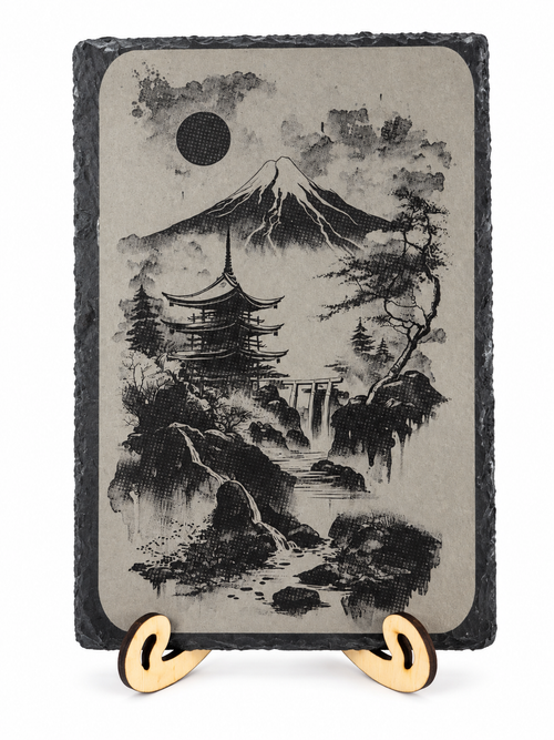 Ardoise japonaise Mont Fuji – verticale – 3DCrafting