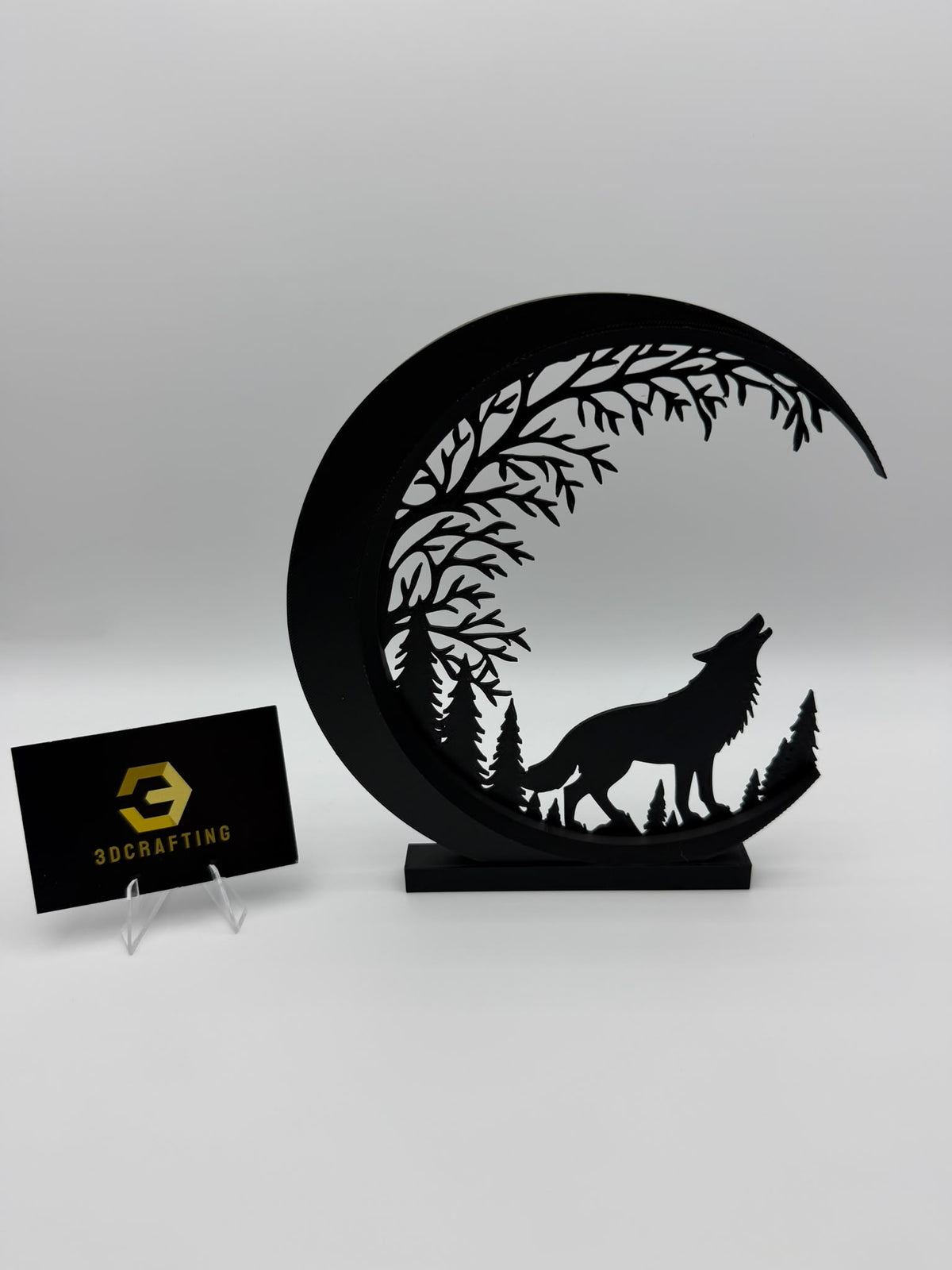 Loup sous la lune – 3DCrafting