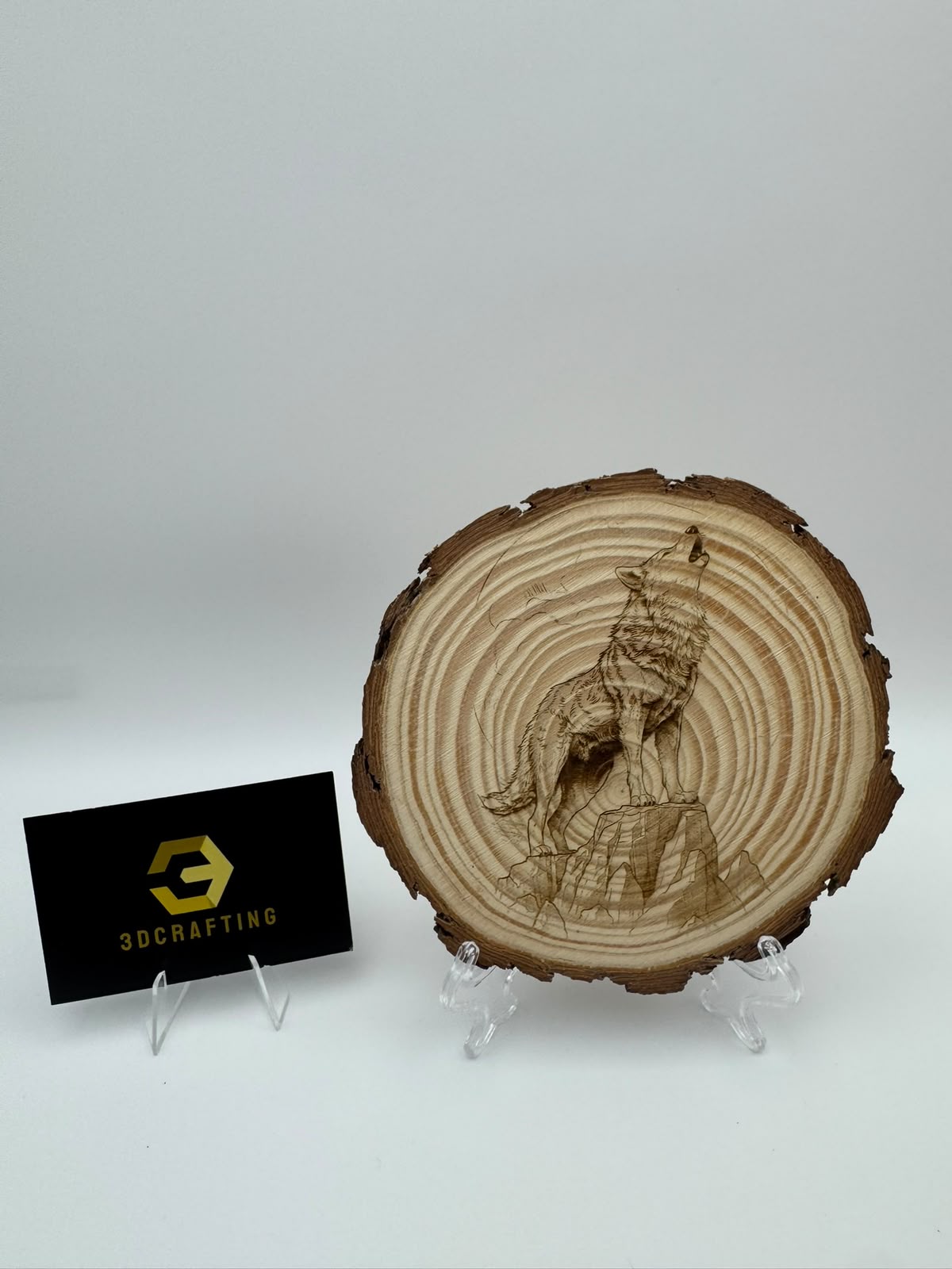 Rondin de bois loup qui hurle – 3DCrafting