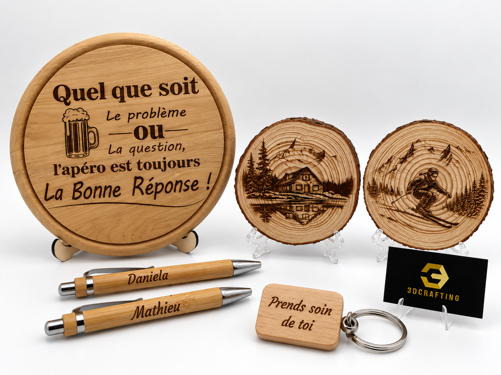 Bois gravé personnalisé