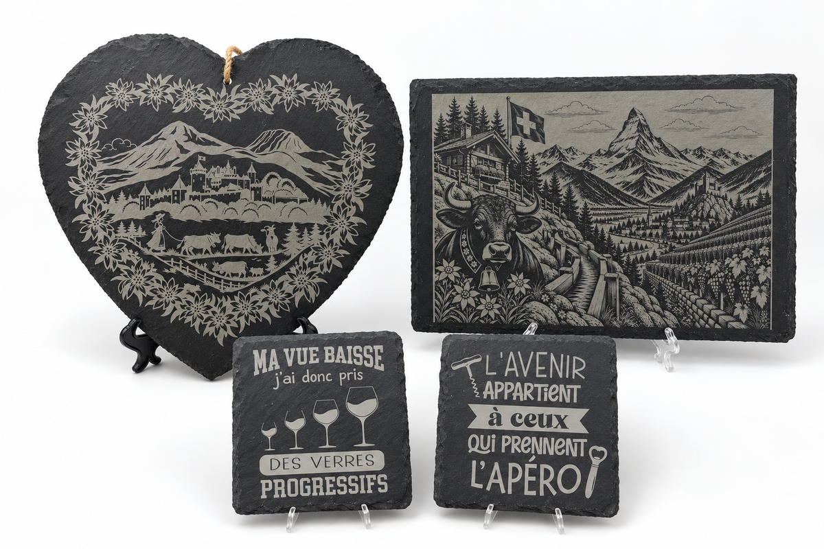 Ardoise gravée personnalisée