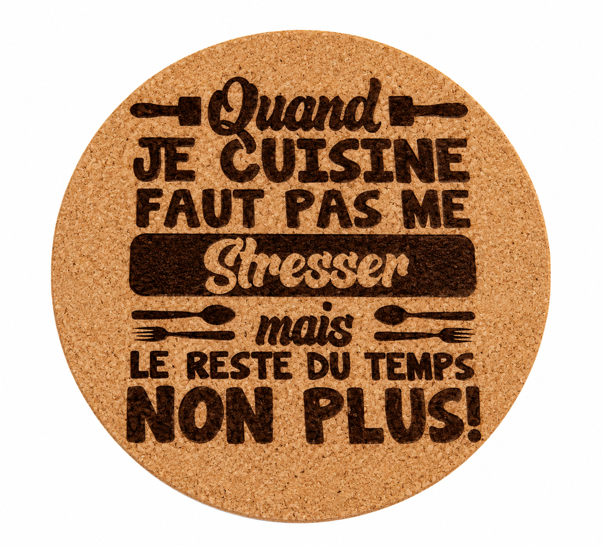 Liège gravé personnalisé Ø19 cm